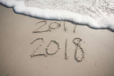 2018 in the Sand at the Beachの写真素材