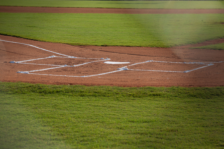 Baseball Field Home Plateの写真素材