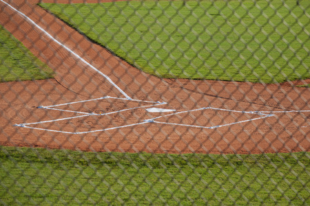 Baseball Field Home Plateの写真素材