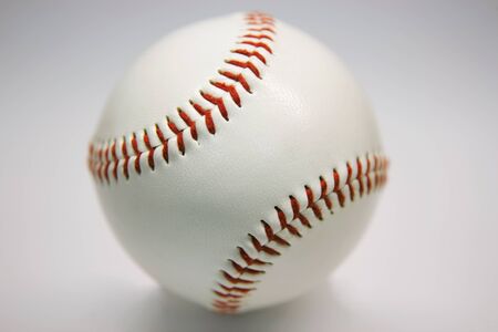 baseball with selective focus on neutral backgroundの写真素材