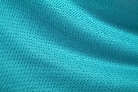 closeup of aqua-green jersey fabric textureの写真素材