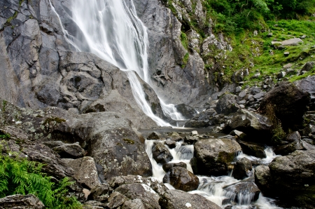 Aber Falls North Wales の写真素材