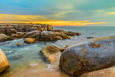 Lanhinkaow Rayong Thailand.beautiful beachの写真素材