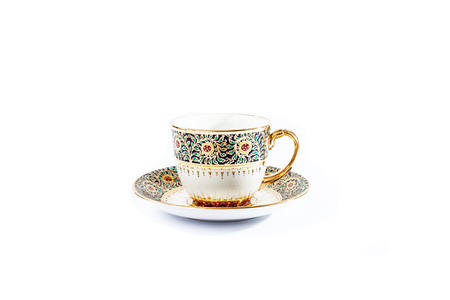 Thai Ceramic-Benjarong on white backgroundの写真素材