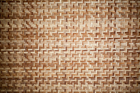 woven wood patternの写真素材