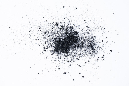 charcoal isolated on white backgroundの写真素材