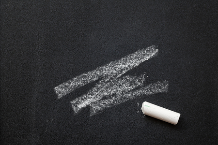Handwritten on a chalkboardの写真素材