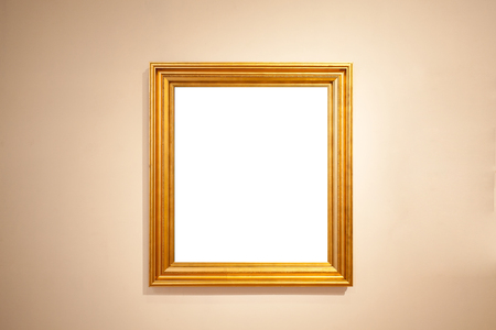 blank photo frame on the wall