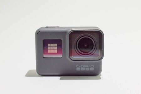 Toledo, Spain - January 6, 2.018: GoPro Hero 6 Black Edition isolated on white background. Action cameraのeditorial素材