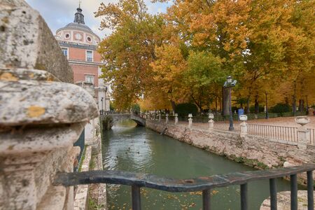 The Royal Palace of Aranjuez and the Tajo river. Madrid. Spainの写真素材
