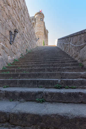 Interior view of Oropesa Castle, Toledo, Spainのeditorial素材