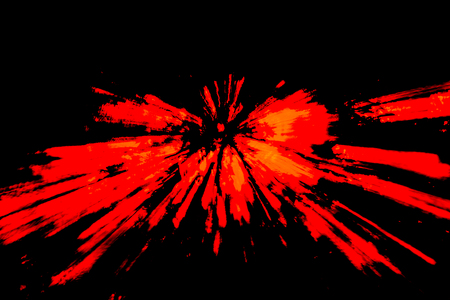 Creative abstract artistic background reminding of a burst full of dynamics and colourの写真素材