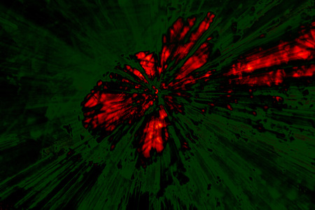 Creative abstract artistic background reminding of a burst full of dynamics and colourの写真素材