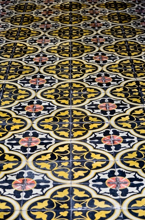 Ceramic floor in the churchの写真素材