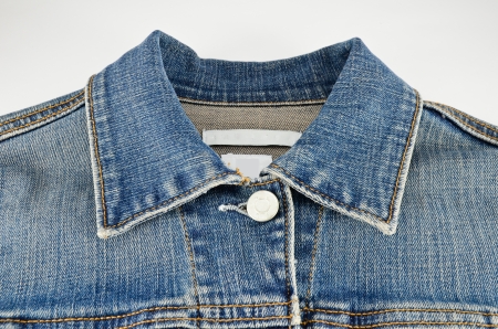 Jeans shirt collar close up