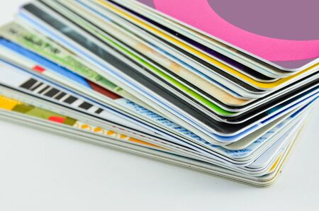 Stack of cards used on a daily basis