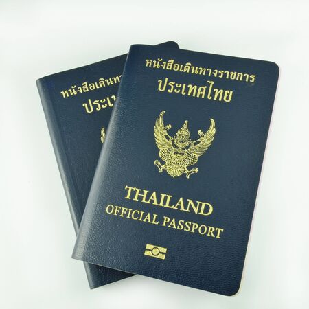Thai official passport isolatedの写真素材