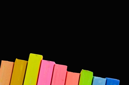 Color chalk pastelsの写真素材
