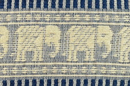 The pattern of elephant on Thai style cloth