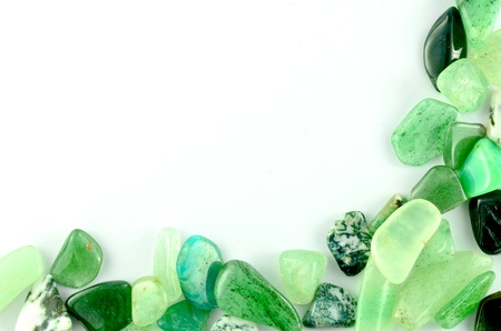 Green stones isolatedの写真素材