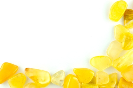 Yellow stones isolatedの写真素材