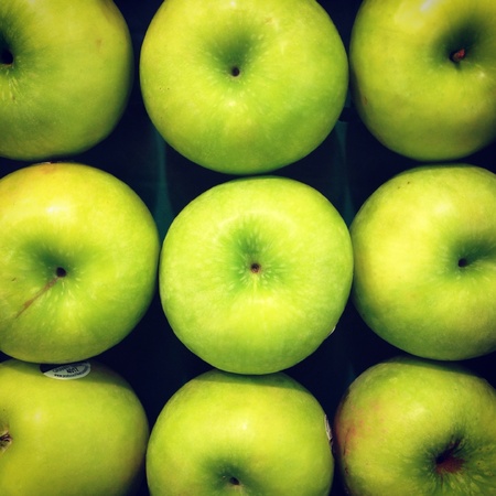 Close up green appleの素材