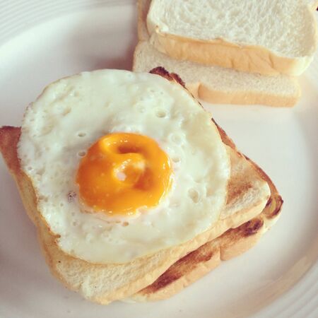 Sunny side up with slice bread