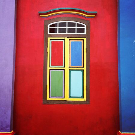 Colourful wall and windowの素材