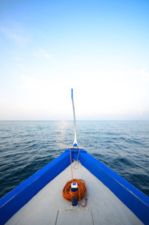 Boat in the seaの写真素材