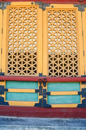 Traditional korean architecture decorationの写真素材