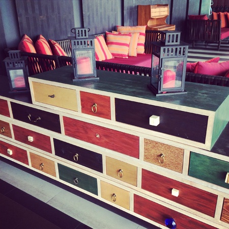 Colourful cupboard