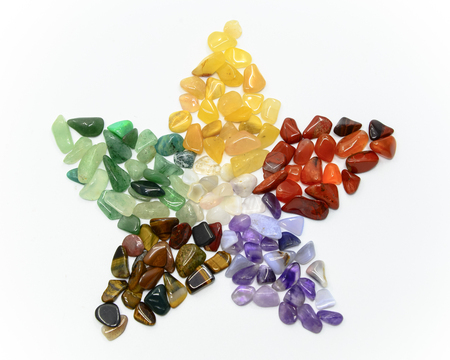 Colorful stones in star shape isolated