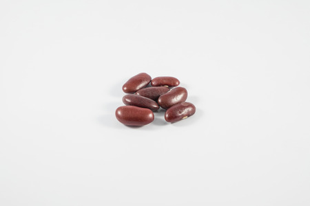 Red Kidney Bean on white backgroundの写真素材