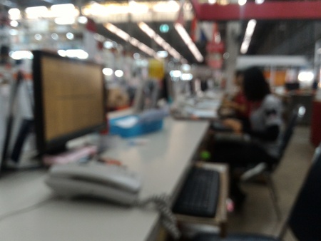 blurred office for backgroundの写真素材