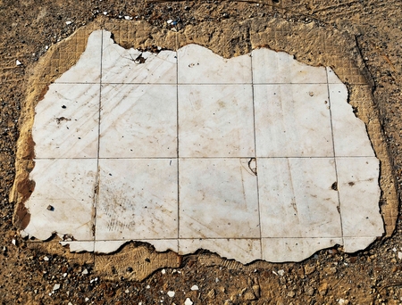 old broken tiles for backgroundの写真素材