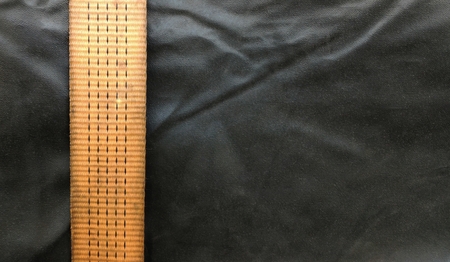 detail dirty old straps truck and dirty old canvas covered truck on truck for transportationの写真素材