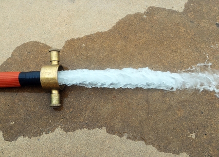 drain water out of fire pipe for clean fire systemの写真素材