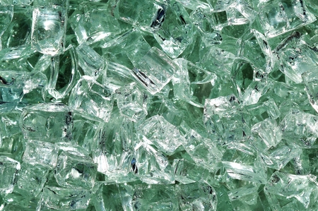 pile of broken safety mirror for backgroundの写真素材
