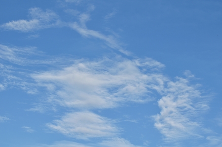white cloudy on blue sky for backgroundの写真素材