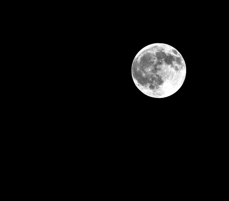 full moon in darkness for backgroundの写真素材