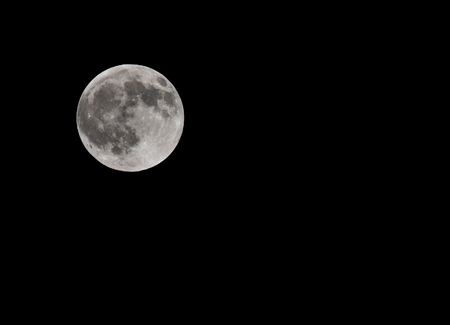 full moon in darkness for backgroundの写真素材
