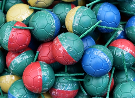 colorful mini bomb ball for backgroundの写真素材