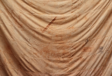 smudge on old brown cloth for backgroundの写真素材