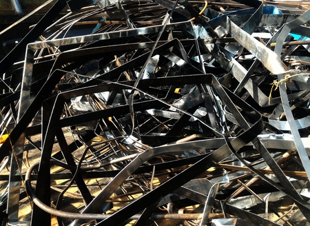 many scrap metal  for backgroundの写真素材