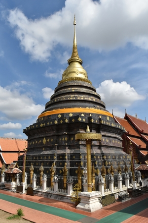 Phra That Lampang Luang pagoda in Lumphang province in northern of Thailandの写真素材
