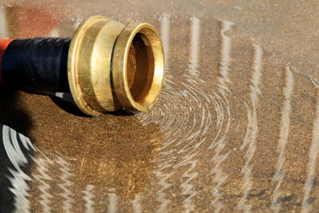 drain water out of fire pipe for clean fire systemの写真素材