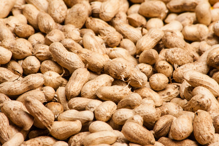 natural whole peanuts on tray
