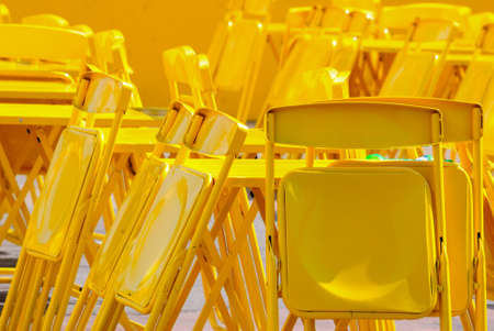 Yellow chairの写真素材