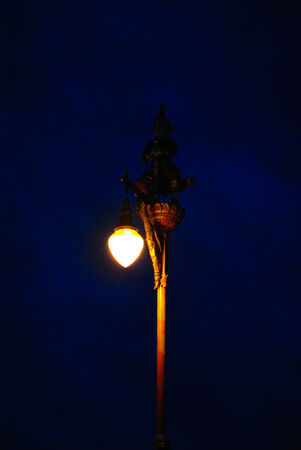 light in dark nightの写真素材