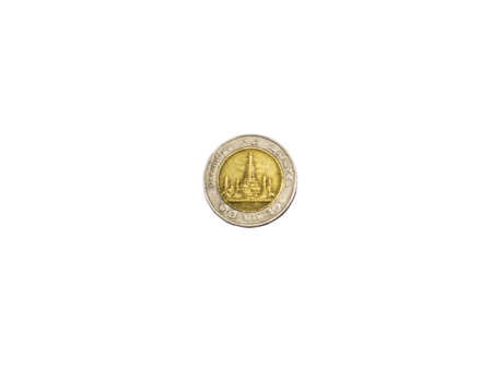 Coin of Thailand ,Ten baht coins.の写真素材